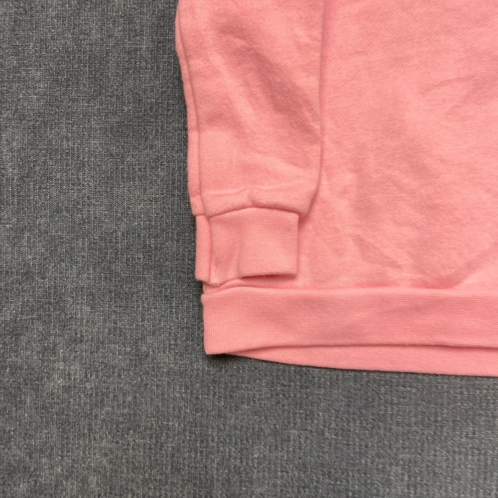 Nike Sweatshirt Toddlers 12M Pink Cotton Fleece Lined Ribbed Hem Swoosh Logo